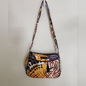 Vera Bradley Little Crossbody In Painted Feathers Print